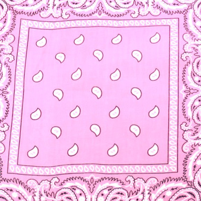 Zac's Alter Ego - Paisley baby roze Bandana - Rose/Blanc